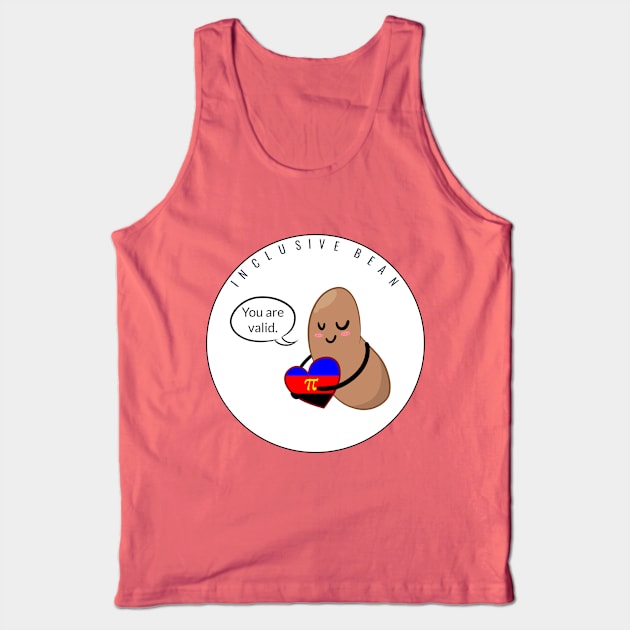 Traditional Poly Flag: Inclusive Bean Tank Top by Bri the Bearded Spoonie Babe